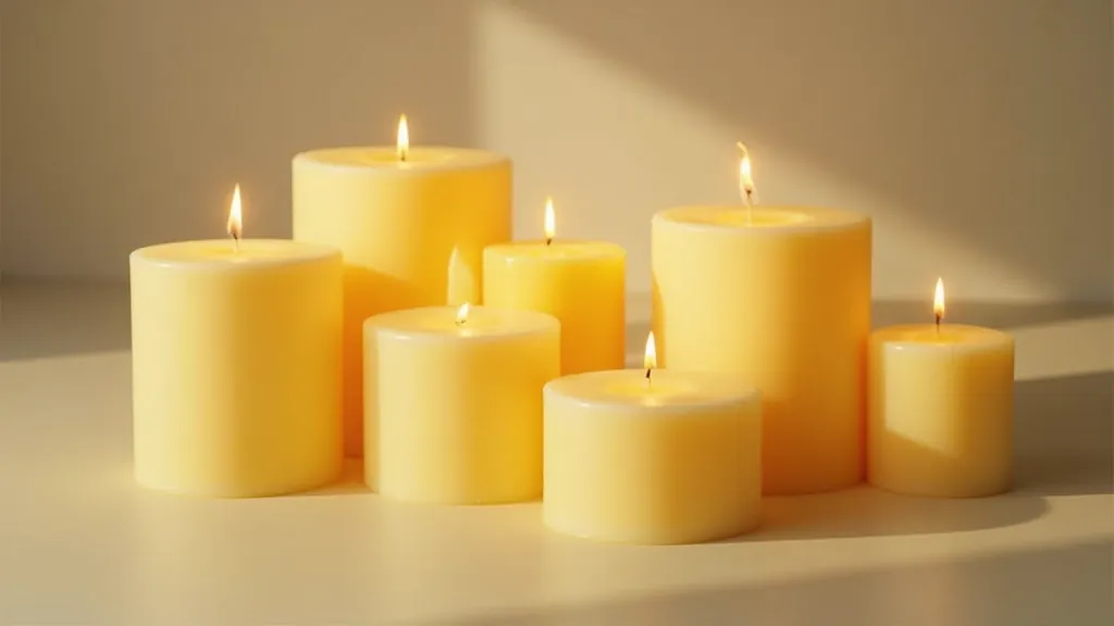 Pure Beeswax Pillar Candles